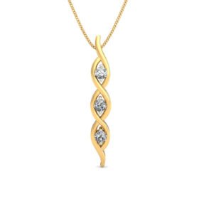 Bold Diamond Solitaire Pendant 0.75 Ct Diamond Solid 14K Gold