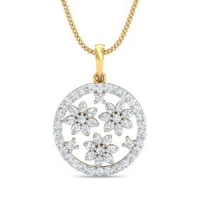 Beautiful Diamond Pendant 0.57 Ct Diamond Solid 14K Gold