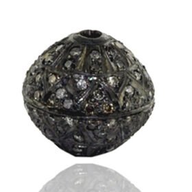 art deco beads 1 Tcw  Rose Cut Diamond 925 Sterling Silver art deco jewelry