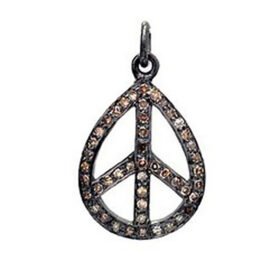 sterling silver pendants 1.04 Tcw  Rose Cut Diamond 925 Sterling Silver vintage jewelry