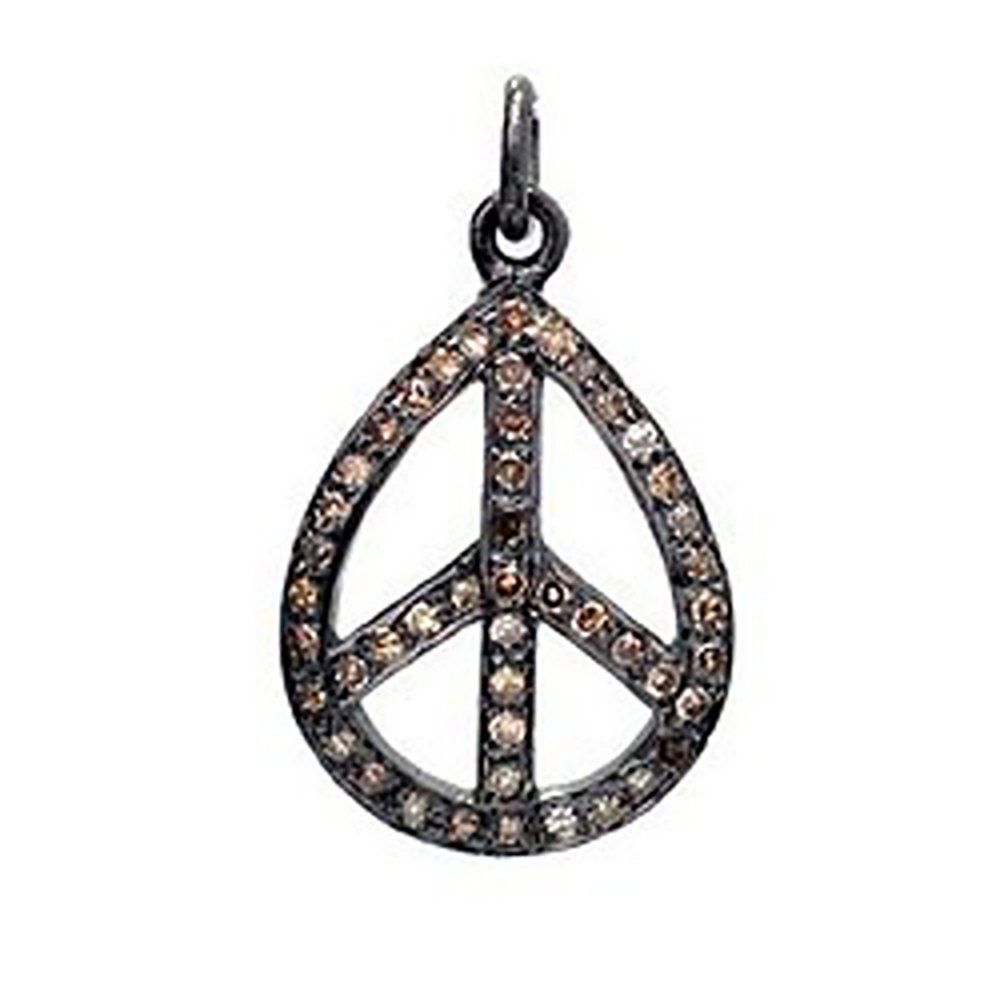 sterling silver pendants 1.04 Tcw Rose Cut Diamond 925 Sterling Silver vintage jewelry