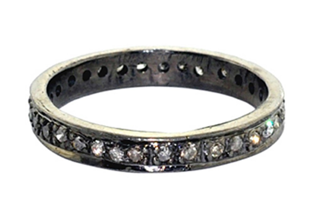 vintage engagement rings 1 Tcw Rose Cut Diamond 925 Sterling Silver fine antique jewelry