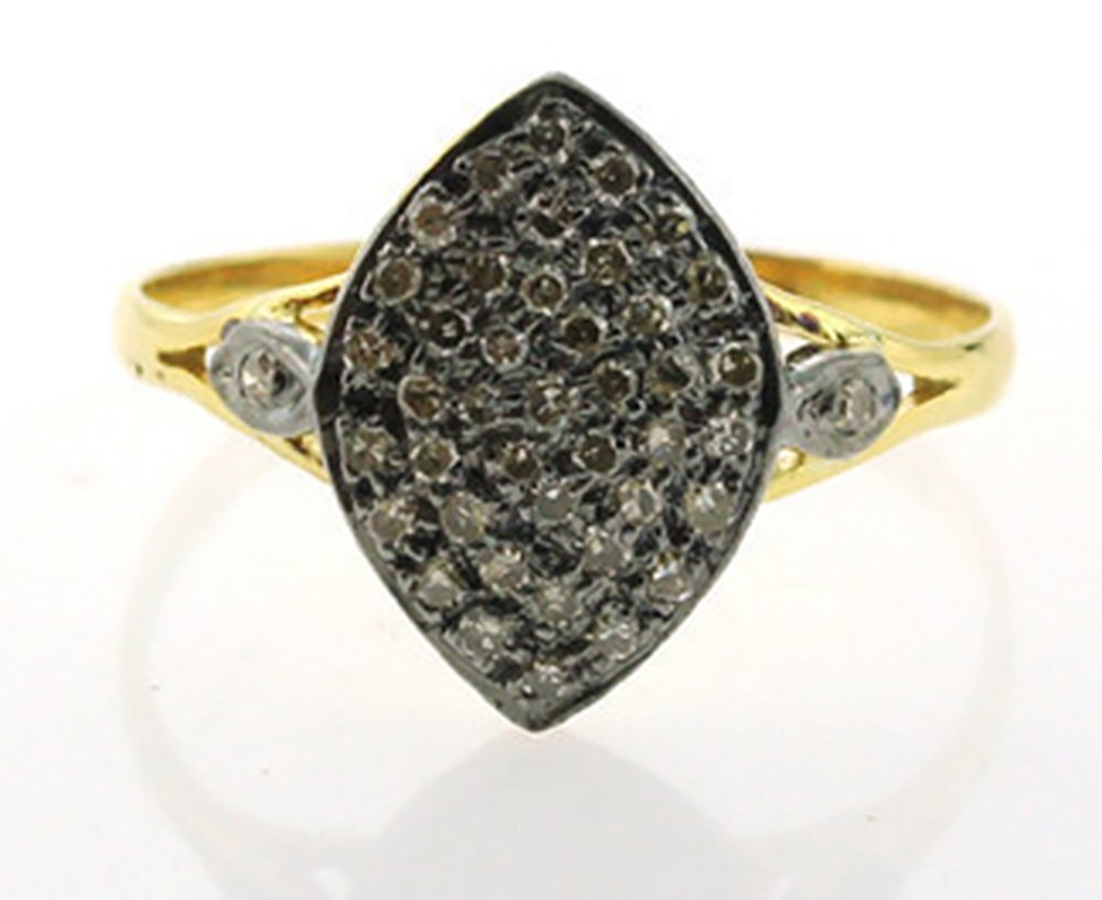 vintage rings 1 Tcw Rose Cut Diamond 925 Sterling Silver vintage art deco jewelry