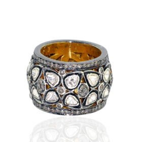 vintage engagement rings 2.6 Tcw  Rose Cut Diamond 925 Sterling Silver vintage art deco jewelry