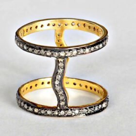 vintage engagement rings 1.85 Tcw  Rose Cut Diamond 925 Sterling Silver vintage art deco jewelry