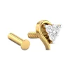 GleamingGem Diamond Nose Pin In 14Kt Yellow Gold (0.639 gram) with Diamonds (0.06 Ct)