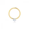 GleamGlow Diamond Nose Pin In 14Kt Yellow Gold (0.2 gram) with Diamonds (0.04 Ct)