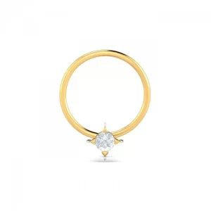 SparkleBreeze Diamond Nose Pin In 14Kt Yellow Gold (0.2 gram) with Diamonds (0.04 Ct)