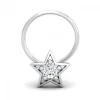 GleamingGaze Diamond Nose Pin In 14Kt Yellow Gold (0.3 gram) with Diamonds (0.06 Ct)