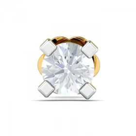 LuminaryDazzle Diamond Nose Pin In 14Kt Yellow Gold (0.55 gram) with Diamonds (0.11 Ct)