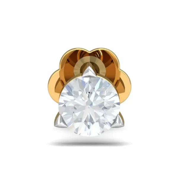 BrillianceWhisper Diamond Nose Pin In 14Kt Yellow Gold (0.35 gram) with Diamonds (0.07 Ct) - Image 2