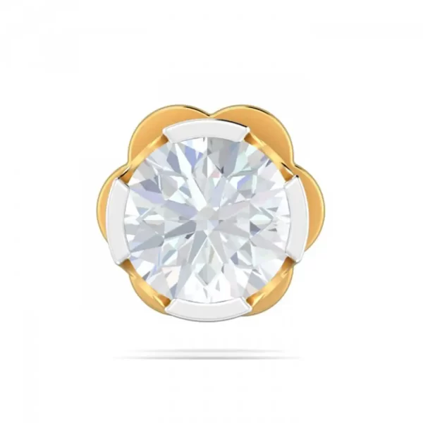 DazzleBeam Diamond Nose Pin In 14Kt Yellow Gold (0.4 gram) with Diamonds (0.08 Ct)