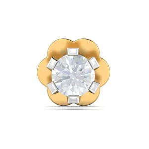 GlimmerGaze Diamond Nose Pin In 14Kt Yellow Gold (0.25 gram) with Diamonds (0.05 Ct)