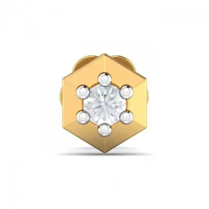 SparkleGlitter Diamond Nose Pin In 14Kt Yellow Gold (0.25 gram) with Diamonds (0.05 Ct)