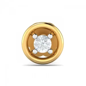 LusterBloom Diamond Nose Pin In 14Kt Yellow Gold (0.4 gram) with Diamonds (0.08 Ct)