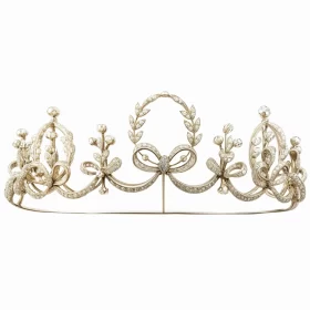 wedding crown 7 Carat Round Brilliant Diamond 42.9 Gms 14K Gold