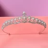Wedding Tiaras 24.74 Carat Round Brilliant Diamond & Pearl 52.8 Gms 14K Gold