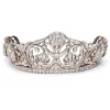 Adorable 32.65 Carat Diamond 925 Sterling Silver Bridal Crown