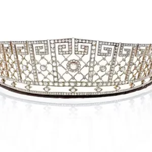 Exatic 31.05 Carat Diamond 925 Sterling Silver Royal Crown