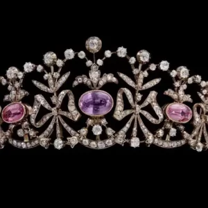 Innovative 44.76 Carat Diamond 925 Sterling Silver Wedding Crown