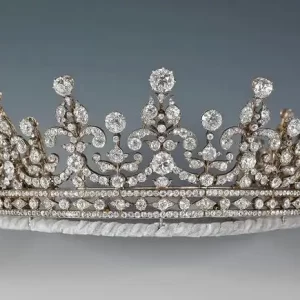 Charming 23 Carat Diamond 925 Sterling Silver Bridal Crown