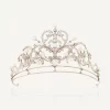 Classic 29.8 Carat Diamond 925 Sterling Silver Wedding Crown