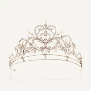 Classic 29.8 Carat Diamond 925 Sterling Silver Wedding Crown