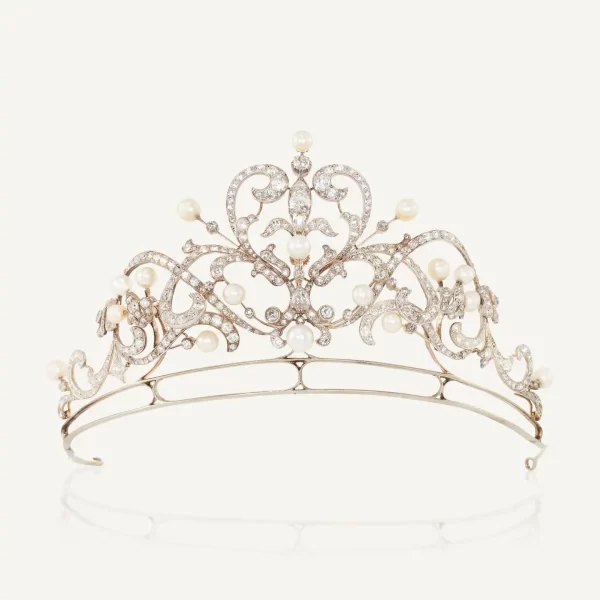 Classic 29.8 Carat Diamond 925 Sterling Silver Wedding Crown