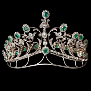 Designer 48.07 Carat Diamond 925 Sterling Silver Princess Crown