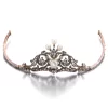 Flawless 10.8 Carat Diamond Pearl 42.4 Gms 925 Sterling Silver Wedding Headband