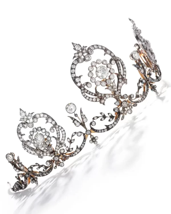 Sparking 13.9 Carat Diamond 925 Sterling Silver Wedding Tiara