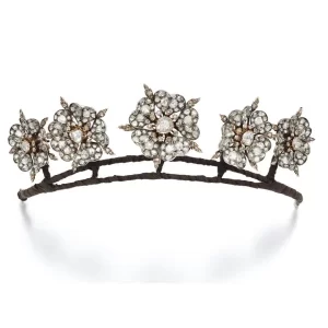 Brilliant 18.25 Carat Diamond 925 Sterling Silver Wedding Tiara