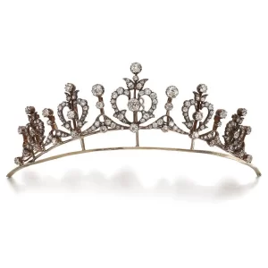 Classic 11.93 Carat Diamond 925 Sterling Silver Birthday Tiara