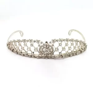 Gorgeous 9.33 Carat Diamond 925 Sterling Silver Bridal Tiara