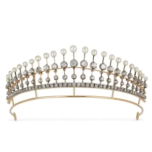 Stunning 28.52 Carat Diamond 925 Sterling Silver Bridal Tiara