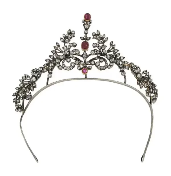 Brilliant 9.1 Carat Diamond 925 Sterling Silver Wedding Tiara