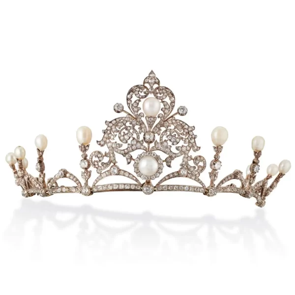 Handcrafted 71.96 Carat Diamond 925 Sterling Silver Birthday Tiara