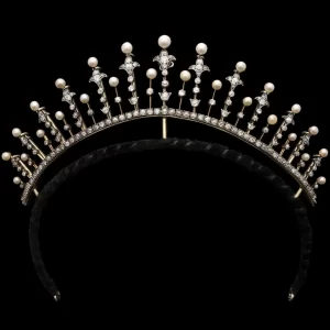 Elegant 33.825 Carat Diamond 925 Sterling Silver Wedding Tiara