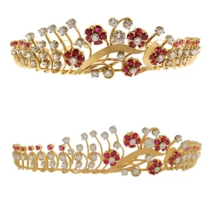 Handmade 50.45 Carat Diamond 925 Sterling Silver Queen Tiara