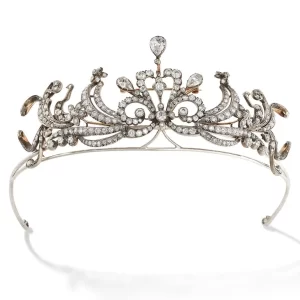 Brilliant 15 Carat Diamond 925 Sterling Silver Bridal Tiara