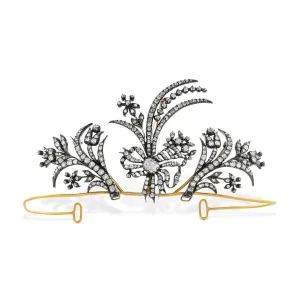Dramatic 8.05 Carat Diamond 925 Sterling Silver Bridal Tiara