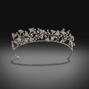 Handcrafted 8.8 Carat Diamond 925 Sterling Silver Princess Tiara
