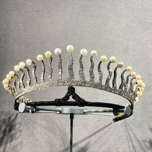 Timeless 48.9 Carat Diamond 925 Sterling Silver Princess Tiara