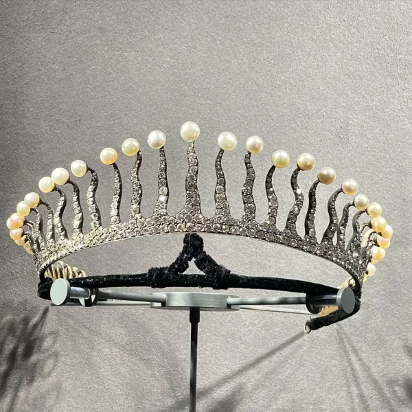 Timeless 48.9 Carat Diamond 925 Sterling Silver Princess Tiara