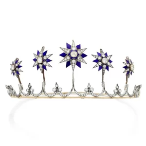 Shimmering 6.625 Carat Diamond 925 Sterling Silver Wedding Tiara