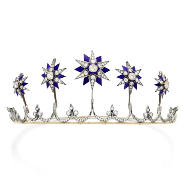 Shimmering 6.625 Carat Diamond 925 Sterling Silver Wedding Tiara