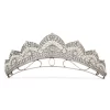 Brilliant 72.38 Carat Diamond Pearl 75.38 Gms 14Kt White Gold Birthday Crown