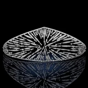 Graceful 23.1 Carat Diamond  69.3 Gms 14Kt White Gold Bridal Crown