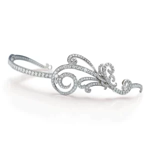 Lovely 5.475 Carat Diamond  43.8Gms 14Kt White Gold Birthday Headband