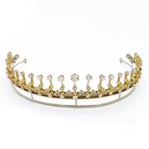 Innovative 8.1 Carat Diamond  40.5 Gms 14Kt White Gold Wedding Tiara